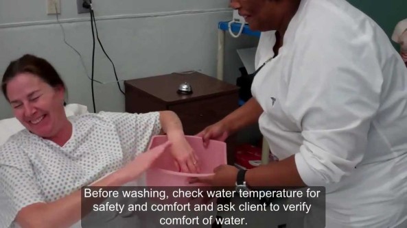 CNA ESSENTIAL SKILLS – Give Modified Bed Bath