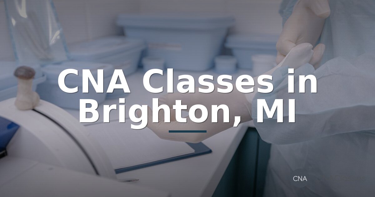 How to Become a CNA in Brighton, MI: Programs & Costs