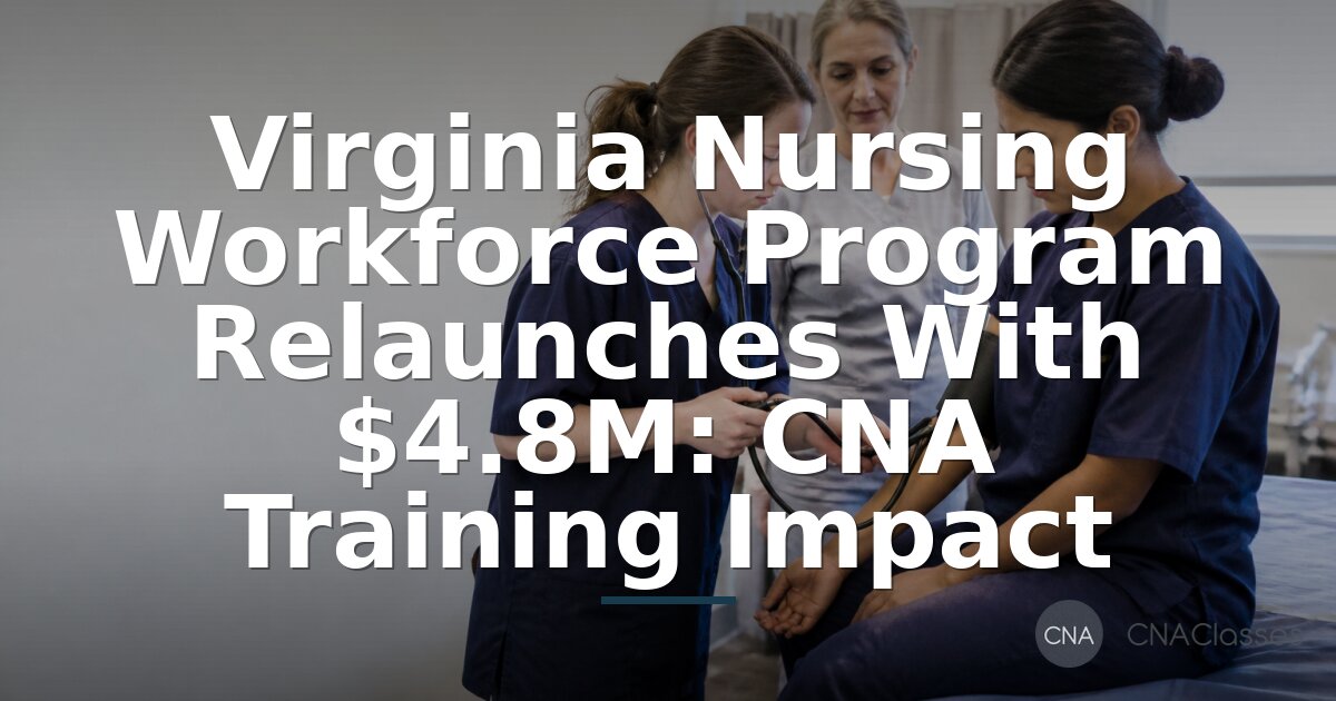Virginia Nursing Workforce Program: CNA Training Impact
